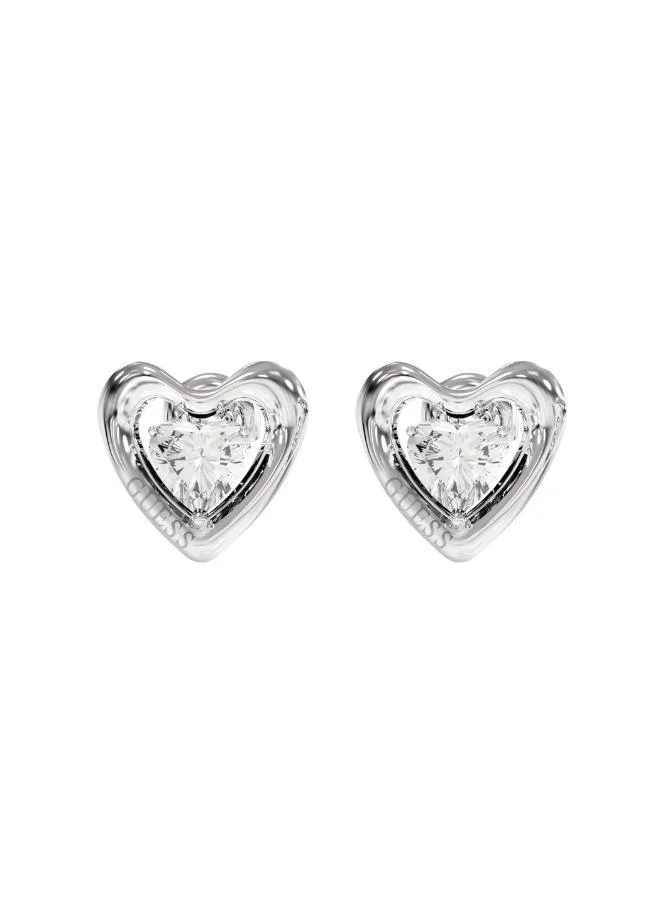 GUESS 10Mm Crystal Heart Studs